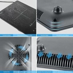 IsEasy Portable Induction Hob 2100W Single Cooking Zone Induction Cooker With 9 Power Levels Setting, 8-hours Timer, Sensor Touch Control, Safety Lock [Energy Class A+++] -Kitchen Appliance Store 100028414 3