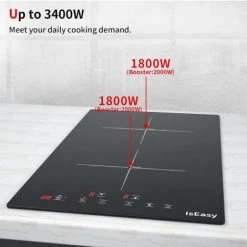 IsEasy Electric Induction Hob With Plug-in, Built-in & Portable Cooktop, 2 Zones 30cm 3000W 9 IsEasy Electric Induction Hob With Plug-in, Built-in & Portable Cooktop, 2 Zones 30cm 3000W -Kitchen Appliance Store 100028467 3
