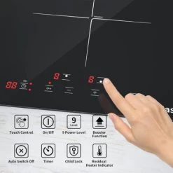 IsEasy Electric Induction Hob With Plug-in, Built-in & Portable Cooktop, 2 Zones 30cm 3000W 10 IsEasy Electric Induction Hob With Plug-in, Built-in & Portable Cooktop, 2 Zones 30cm 3000W -Kitchen Appliance Store 100028467 4