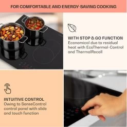 Klarstein Virtuosa 5 Built-in Hob 5 Zones 8500 W Glass Ceramic 10 Klarstein Virtuosa 5 Built-in Hob 5 Zones 8500 W Glass Ceramic -Kitchen Appliance Store 101009546 4