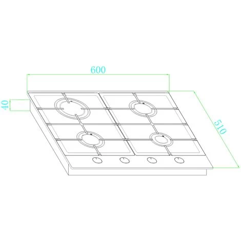 Econolux ART28952 60cm Gas On Glass Hob 4 Econolux ART28952 60cm Gas On Glass Hob - Image 2