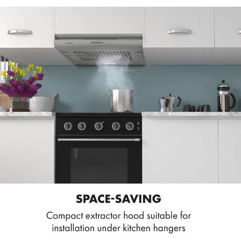 Klarstein Capannina Undercounter Hood 60cm 166m³ / H LED Stainless Steel Silver 4 Klarstein Capannina Undercounter Hood 60cm 166m³ / H LED Stainless Steel Silver - Image 2