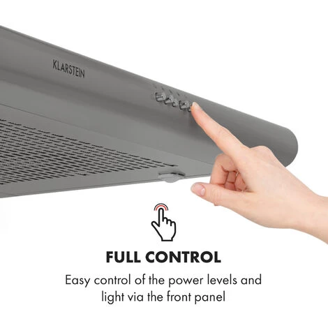 Klarstein Capannina Undercounter Hood 60cm 166m³ / H LED Stainless Steel Silver 7 Klarstein Capannina Undercounter Hood 60cm 166m³ / H LED Stainless Steel Silver - Image 5