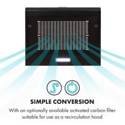 Klarstein Capannina Undercounter Hood 60cm 166m³ / H LED Stainless Steel Black 9 Klarstein Capannina Undercounter Hood 60cm 166m³ / H LED Stainless Steel Black -Kitchen Appliance Store 19162066 3