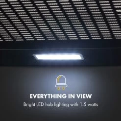 Klarstein Capannina Undercounter Hood 60cm 166m³ / H LED Stainless Steel Black 10 Klarstein Capannina Undercounter Hood 60cm 166m³ / H LED Stainless Steel Black -Kitchen Appliance Store 19162066 4
