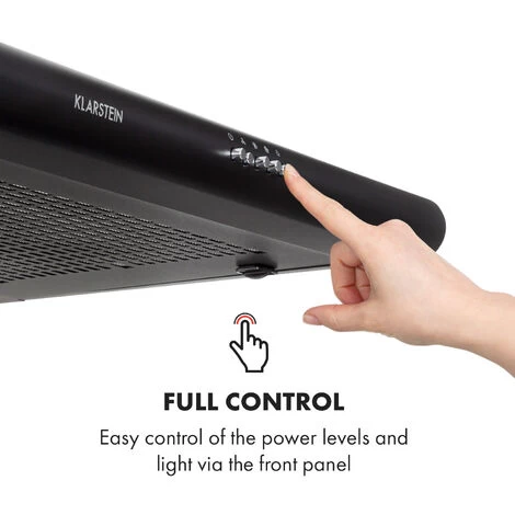 Klarstein Capannina Undercounter Hood 60cm 166m³ / H LED Stainless Steel Black 7 Klarstein Capannina Undercounter Hood 60cm 166m³ / H LED Stainless Steel Black - Image 5