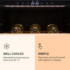 Klarstein Reserva 166 Duo Wine Refrigerator 166 Bottles 379 Litres 2 Zones Touch -Kitchen Appliance Store 22969148 4