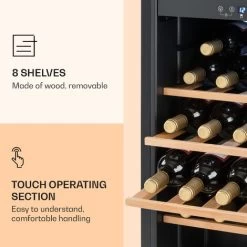 Klarstein Vinamour 54 Duo Wine Refrigerator 2 Zones 148 Litres 54 Bottles Touch Display -Kitchen Appliance Store 22969197 5