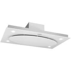 Kitchen Appliance Store 20 Klarstein Secret Service Ceiling-mounted Hood Extractor Hood 220W Touch Glass LED White