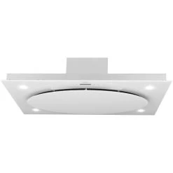 Klarstein Secret Service Ceiling-mounted Hood Extractor Hood 220W Touch Glass LED White -Kitchen Appliance Store 22969341 3