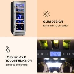 Klarstein Vinovilla 17 Built-In Duo Two-Zone Wine Fridge 53l 17 Bottles 3-Colour Glass Door -Kitchen Appliance Store 22969412 5