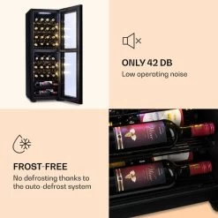 Klarstein Shiraz 39 Duo Wine Fridge 2 Zones 105l 39 Bottles -Kitchen Appliance Store 22969633 5