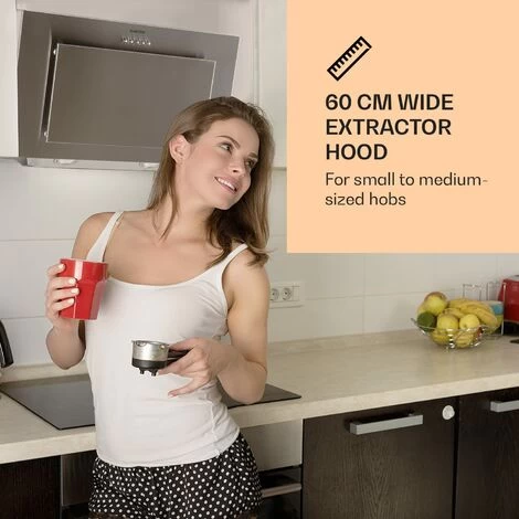 Klarstein Athena Cooker Bonnet 60cm Exhaust Air: 350 M³/h LED Stainless Steel 4 Klarstein Athena Cooker Bonnet 60cm Exhaust Air: 350 M³/h LED Stainless Steel - Image 2