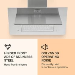 Klarstein Athena Cooker Bonnet 60cm Exhaust Air: 350 M³/h LED Stainless Steel 11 Klarstein Athena Cooker Bonnet 60cm Exhaust Air: 350 M³/h LED Stainless Steel -Kitchen Appliance Store 22969760 5