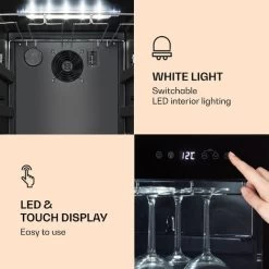 Klarstein Bellevin 62 Wine Cooler 56 Bottles 5-20 ° C Energy Class A Black 9 Klarstein Bellevin 62 Wine Cooler 56 Bottles 5-20 ° C Energy Class A Black -Kitchen Appliance Store 22969765 3