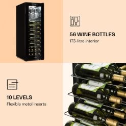 Klarstein Bellevin 62 Wine Cooler 56 Bottles 5-20 ° C Energy Class A Black 10 Klarstein Bellevin 62 Wine Cooler 56 Bottles 5-20 ° C Energy Class A Black -Kitchen Appliance Store 22969765 4