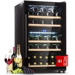 Klarstein Barossa 40 Duo Wine Fridge 2 Zones 41 Bottles Glass Door Touch LED