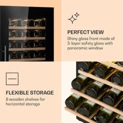 Klarstein Barossa 77 Duo Wine Fridge 2 Zones 191 L 77 Bottles Touch LED Black -Kitchen Appliance Store 22969790 4