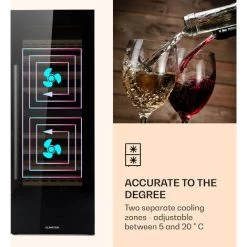 Klarstein Barossa 77 Duo Wine Fridge 2 Zones 191 L 77 Bottles Touch LED Black -Kitchen Appliance Store 22969790 5