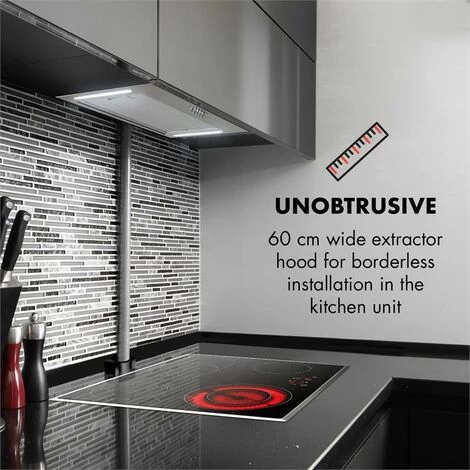 Klarstein Down Under Cooker Extractor Hood Built-in 60cm Exhaust Air: 590 M³ / H LED Stainless Steel 4 Klarstein Down Under Cooker Extractor Hood Built-in 60cm Exhaust Air: 590 M³ / H LED Stainless Steel - Image 2