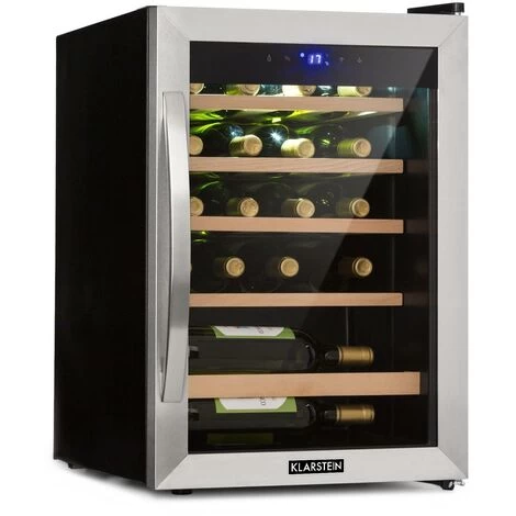 Klarstein Vinamour 19 Uno Wine Fridge 19Fl./65l 4-18°C 40dB Glass 3 Klarstein Vinamour 19 Uno Wine Fridge 19Fl./65l 4-18°C 40dB Glass