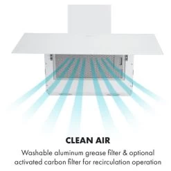 Klarstein Laurel 60 Cooker Extractor Hood 60cm Exhaust Air: 350 M³ / H LED Touch White 10 Klarstein Laurel 60 Cooker Extractor Hood 60cm Exhaust Air: 350 M³ / H LED Touch White -Kitchen Appliance Store 22970454 4