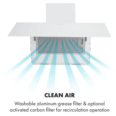 Klarstein Laurel 60 Cooker Extractor Hood 60cm Exhaust Air: 350 M³ / H LED Touch White 6 Klarstein Laurel 60 Cooker Extractor Hood 60cm Exhaust Air: 350 M³ / H LED Touch White - Image 4