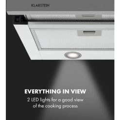 Klarstein Mariana 90 Flat Screen Hood 500 M³ / H Exhaust Air LED White -Kitchen Appliance Store 22970535 5