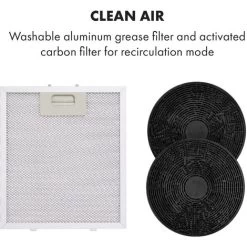 Klarstein Tron Ambience Island Cooker Extractor Hood Ø38cm Recirculation 540m³ / H LED White 11 Klarstein Tron Ambience Island Cooker Extractor Hood Ø38cm Recirculation 540m³ / H LED White -Kitchen Appliance Store 22970602 5