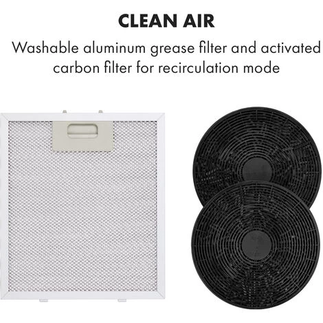 Klarstein Tron Ambience Island Cooker Extractor Hood Ø38cm Recirculation 540m³ / H LED White 7 Klarstein Tron Ambience Island Cooker Extractor Hood Ø38cm Recirculation 540m³ / H LED White - Image 5