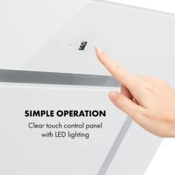 Klarstein Sofia 60 Extractor Hood 300 M³ / H Touch Control Glass Front White -Kitchen Appliance Store 22970647 4