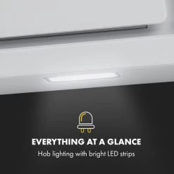 Klarstein Sofia 60 Extractor Hood 300 M³ / H Touch Control Glass Front White -Kitchen Appliance Store 22970647 5