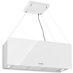 Klarstein Kronleuchter XL Kitchen Island Extractor Hood 90cm Recirculation 590m³/h LED Touchscreen White