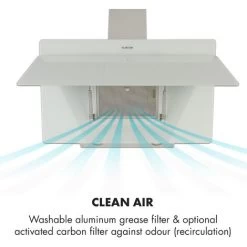 Klarstein Aurica 90 Cooker Hood 90 Cm 600 M³/h LED Touch Glass White 11 Klarstein Aurica 90 Cooker Hood 90 Cm 600 M³/h LED Touch Glass White -Kitchen Appliance Store 23632458 5