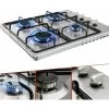AREBOS Gas Stove 4 Flames Stainless Steel Incl. Grates & Safety Pilot Self-sufficient Suitable For Natural Gas And Propane Gas Gas Hob Gas Cooker