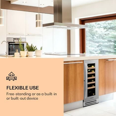 Klarstein Vinovilla Smart Wine Fridge 50l / 20 Bottles Glass Door Stainless Steel 4 Klarstein Vinovilla Smart Wine Fridge 50l / 20 Bottles Glass Door Stainless Steel - Image 2