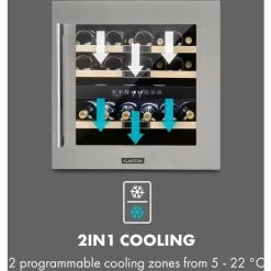 Klarstein Vinsider 36 Wine Fridge 2 Cooling Zones 5-22°C 85l Stainless Steel 9 Klarstein Vinsider 36 Wine Fridge 2 Cooling Zones 5-22°C 85l Stainless Steel -Kitchen Appliance Store 33502999 3