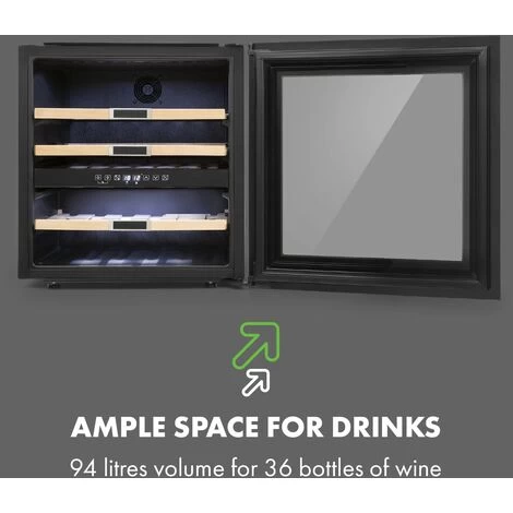 Klarstein Vinsider 36 Wine Fridge 2 Cooling Zones 5-22°C 85l Stainless Steel 6 Klarstein Vinsider 36 Wine Fridge 2 Cooling Zones 5-22°C 85l Stainless Steel - Image 4