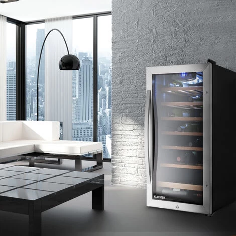 Klarstein Vinamour 26 Uno Wine Refrigerator 26 Bottles 88 Litres Stainless Steel LED 4 Klarstein Vinamour 26 Uno Wine Refrigerator 26 Bottles 88 Litres Stainless Steel LED - Image 2