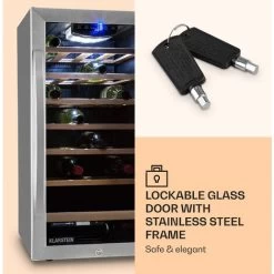 Klarstein Vinamour 26 Uno Wine Refrigerator 26 Bottles 88 Litres Stainless Steel LED 10 Klarstein Vinamour 26 Uno Wine Refrigerator 26 Bottles 88 Litres Stainless Steel LED -Kitchen Appliance Store 33503294 4