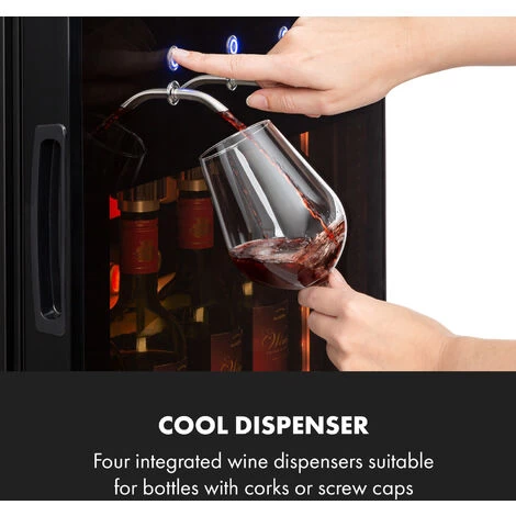 Klarstein First Class 84 Wine Cooler 4 Dispensers 84 Bottles 5-22 ° C Black 4 Klarstein First Class 84 Wine Cooler 4 Dispensers 84 Bottles 5-22 ° C Black - Image 2