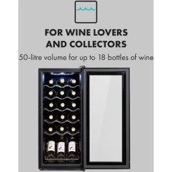 Klarstein Shiraz 18 Slim Uno Wine Refrigerator 50l 18Fl Touch Control Panel 5-18°C 9 Klarstein Shiraz 18 Slim Uno Wine Refrigerator 50l 18Fl Touch Control Panel 5-18°C -Kitchen Appliance Store 33503467 3