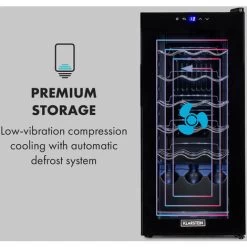 Klarstein Shiraz 18 Slim Uno Wine Refrigerator 50l 18Fl Touch Control Panel 5-18°C 11 Klarstein Shiraz 18 Slim Uno Wine Refrigerator 50l 18Fl Touch Control Panel 5-18°C -Kitchen Appliance Store 33503467 5