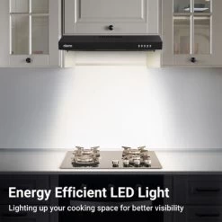 CIARRA 903BK60 Visor Cooker Hood 60cm 3 Speeds Stainless Steel Extractor Fan Black 10 CIARRA 903BK60 Visor Cooker Hood 60cm 3 Speeds Stainless Steel Extractor Fan Black -Kitchen Appliance Store 36409462 4