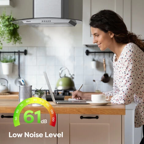 CIARRA 650m3/h 60cm Cooker Hood With Carbon Filter Class A Stainless Steel Glass Extractor Hood -506SS60 5 CIARRA 650m3/h 60cm Cooker Hood With Carbon Filter Class A Stainless Steel Glass Extractor Hood -506SS60 - Image 3