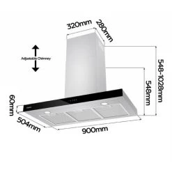 CIARRA 4 Speeds Class A++ 650m3/h Touch Control Linear Cooker Hood 90cm -CBCS9102 -Kitchen Appliance Store 36409474 5
