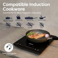 CIARRA Single Induction Hob 2000W, Touch Control Black Polished Crystal Glass Panel Safety Lock-CBTIH1 -Kitchen Appliance Store 36409477 5