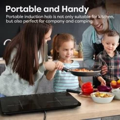 CIARRA 2800W Induction Hob 9 Power Levels 10 Temperature Levels Safety Lock-CUTIH2 -Kitchen Appliance Store 36409488 4