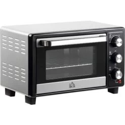 HOMCOM Mini Oven 16L Countertop Oven W/ Adjustable Temperature Timer 1400W