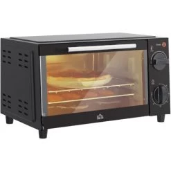HOMCOM Mini Oven 9L Countertop Electric Grill W/ Adjustable Temp Timer 750W